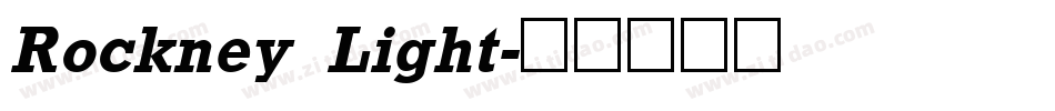 Rockney Light字体转换